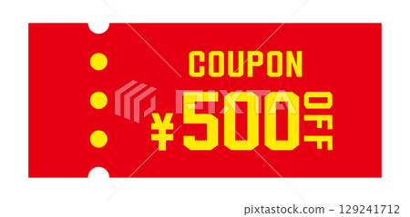 夏季色彩的折扣優惠券向量插圖 129241712