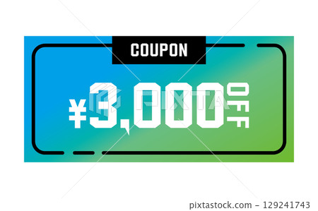 Discount coupon vector illustration in summer colors Discount coupon vector illustration in summer colors 129241743