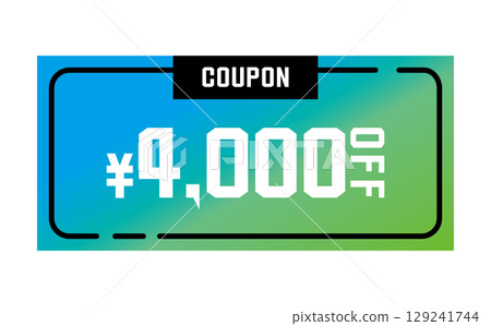 Discount coupon vector illustration in summer colors 129241744
