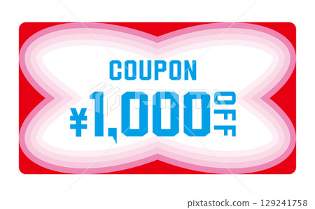 夏季色彩的折扣優惠券向量插圖 129241758