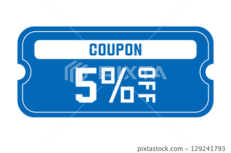Discount coupon vector illustration in summer colors Discount coupon vector illustration in summer colors 129241793