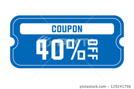 Discount coupon vector illustration in summer colors 129241798