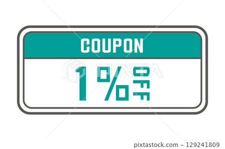 Discount coupon vector illustration in summer colors 129241809