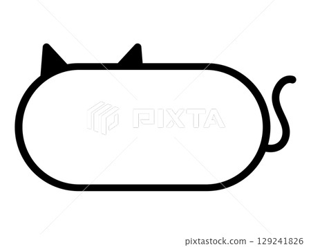Cat frame monotone Cat frame monotone 129241826