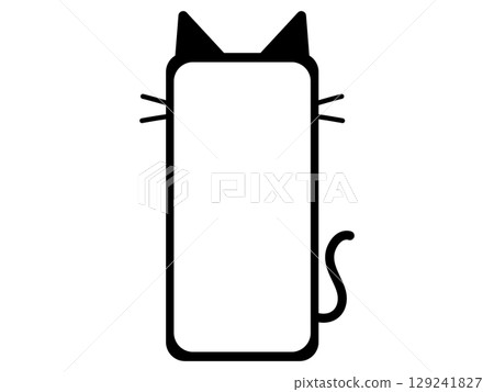 Cat frame monotone Cat frame monotone 129241827