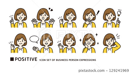 圖標素材集的一位身穿羊毛衫、擺出積極姿勢的年輕女子_Vector_Color 圖標素材集的一位身穿羊毛衫、擺出積極姿勢的年輕女子_Vector_Color 129241969