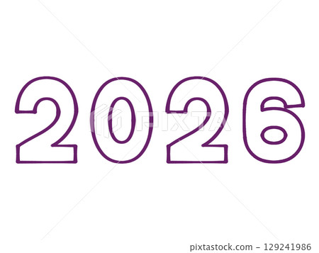 簡單的2026人物插圖素材 129241986