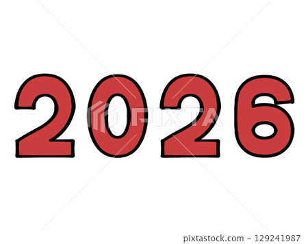簡單的2026人物插圖素材 129241987
