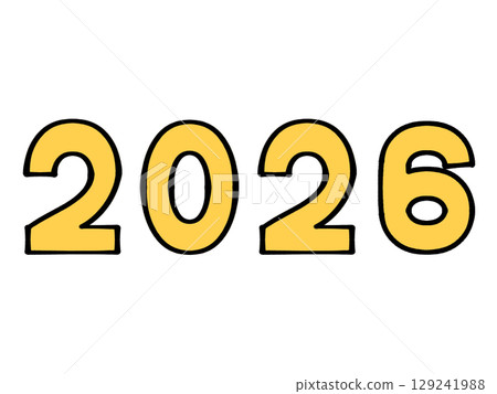 簡單的2026人物插圖素材 129241988