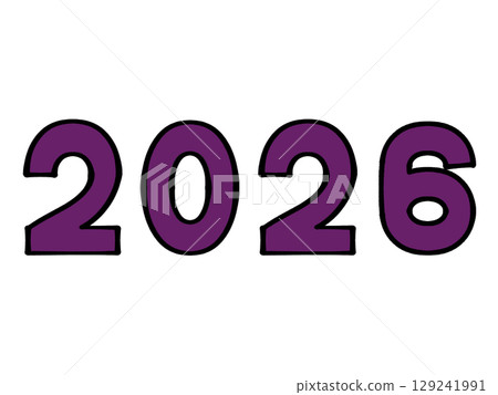 簡單的2026人物插圖素材 129241991