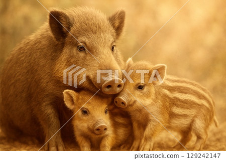 野豬的父母和孩子 野豬的父母和孩子 129242147