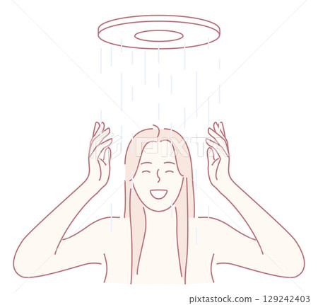 Indulge in a Relaxing and Soothing Shower Experience Enhanced by Gentle Water Flow 129242403