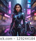 Cyberpunk Girls Biker 2 129244184