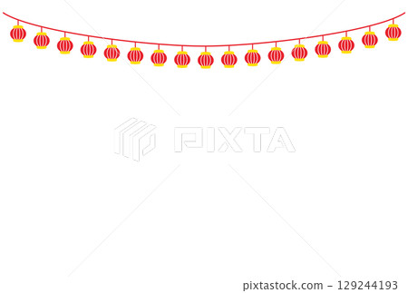農曆新年紅燈籠的簡單插圖 129244193
