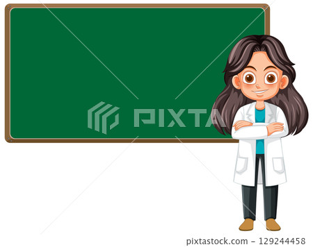 Young Scientist in Classroom Setting 129244458