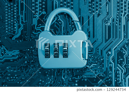 Abstract, Close up at electronic circuits, we see the technology of the mainboard, which is the important background of the computer.logic board,cpu motherboard,Main board,system board,mobo	 129244734