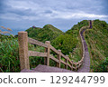 Jiufen Old Street is a narrow, winding alleyway with shops, teahouses, and restaurants that offers tourists a view of traditional Taiwanese life. 129244799