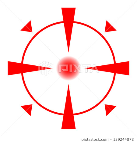 Pain target symbol vector isolated Pain target symbol vector isolated 129244878