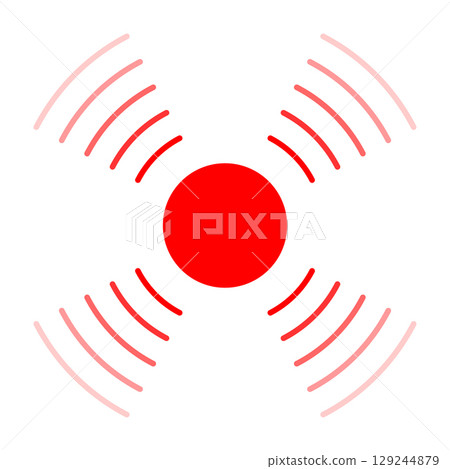 Pain area symbol vector isolated. 129244879