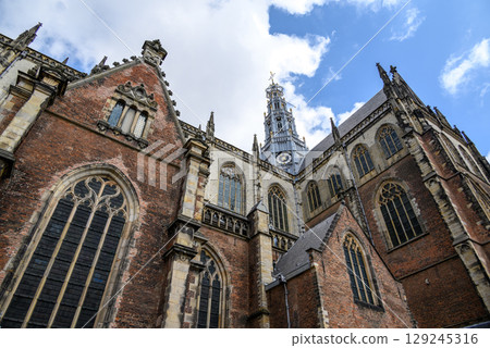 The Church of Saint Bavo Grote Kerk, Reformed Protestant church in Haarlem, Netherlands 129245316