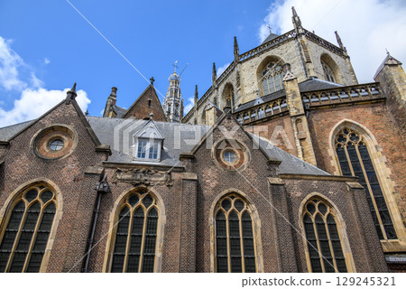 The Church of Saint Bavo Grote Kerk, Reformed Protestant church in Haarlem, Netherlands The Church of Saint Bavo Grote Kerk, Reformed Protestant church in Haarlem, Netherlands 129245321
