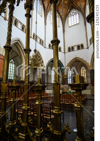 Interior of the Church of Saint Bavo Grote Kerk, Reformed Protestant church in Haarlem, Netherlands Interior of the Church of Saint Bavo Grote Kerk, Reformed Protestant church in Haarlem, Netherlands 129245335
