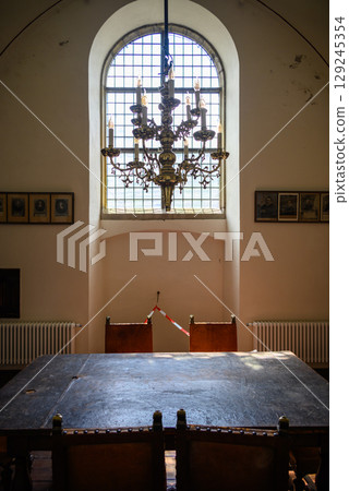 Interior of the Church of Saint Bavo Grote Kerk, Reformed Protestant church in Haarlem, Netherlands Interior of the Church of Saint Bavo Grote Kerk, Reformed Protestant church in Haarlem, Netherlands 129245354