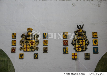 Interior details in the Church of Saint Bavo Grote Kerk, Reformed Protestant church in Haarlem, Netherlands Interior details in the Church of Saint Bavo Grote Kerk, Reformed Protestant church in Haarlem, Netherlands 129245356