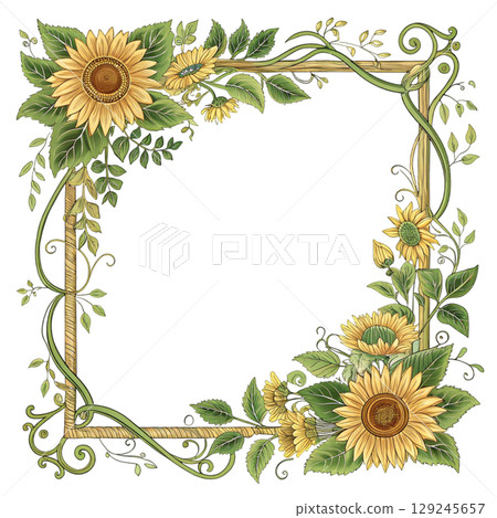 Floral Wreath Frame Clipart Watercolor Floral Wreath Frame Clipart Watercolor 129245657