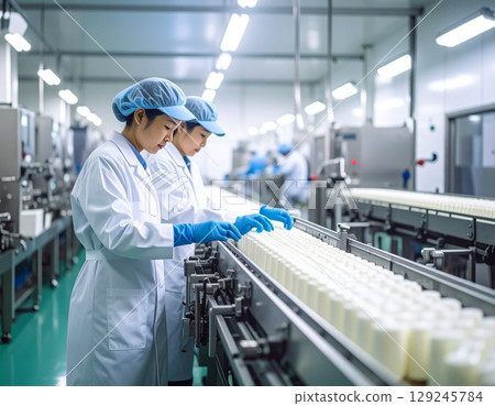 工人在工廠工作 工人在工廠工作 129245784