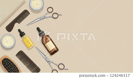 World Beard Day professional grooming kit. Essential male beauty kit. Nice kit 129246317