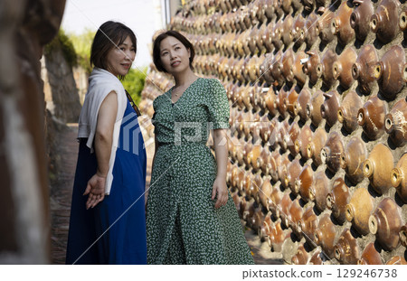 Women enjoying domestic travel Women enjoying domestic travel 129246738