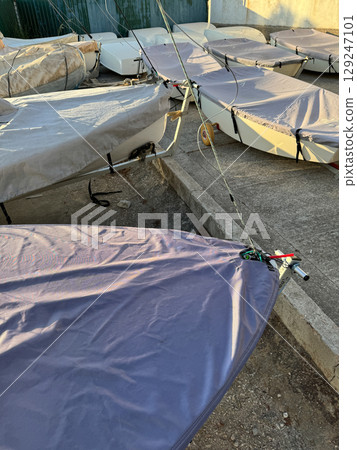 boats under cover in the yacht club boats under cover in the yacht club 129247101