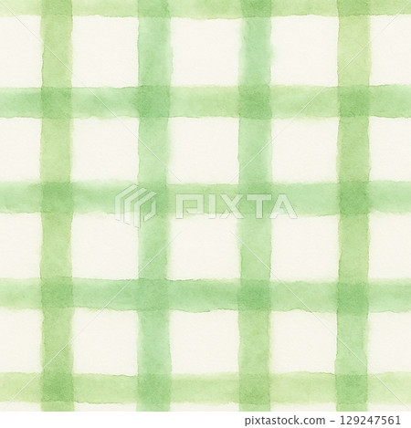 Green hand-drawn check pattern Green hand-drawn check pattern 129247561
