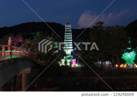 京都府宇治市塔島夜景 京都府宇治市塔島夜景 129248009