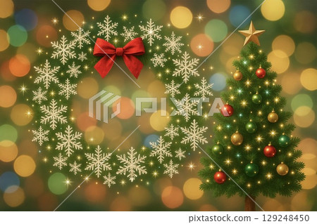 Christmas image tree wreath Christmas image tree wreath 129248450