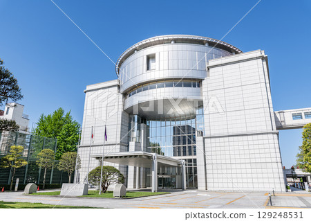 Gunma Prefectural Assembly Building in Maebashi City, Gunma Prefecture on a clear day 129248531