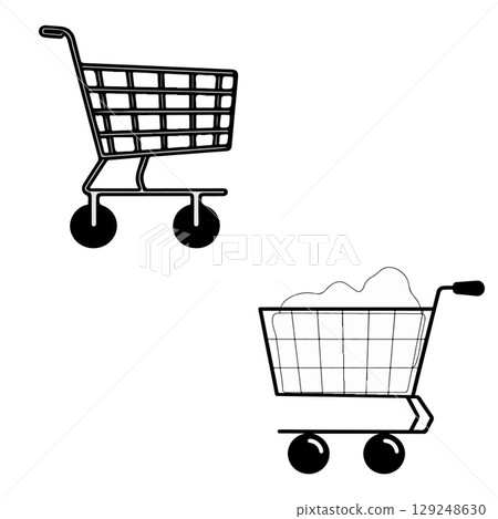 Two Shopping Carts 129248630