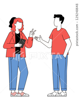 Two People in Conversation Two People in Conversation 129248648