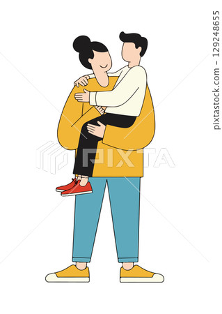 Mother Holding Son 129248655