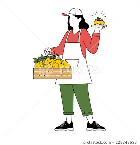 Lemon Seller Illustration Lemon Seller Illustration 129248658