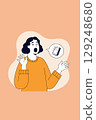 Woman Reacting to a Book 129248680
