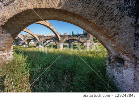 Ruins of the Old Venetian Dockyard, Gouvia, Corfu, Greece 129248845