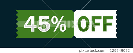 45 percent off promotion 45 percent off promotion 129249052