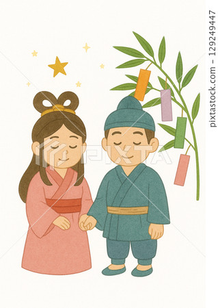 Tanabata Orihime and Hikoboshi 129249447