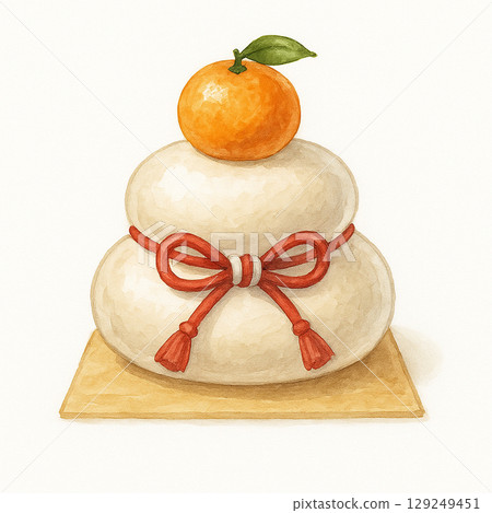 新年裝飾的火神餅 129249451