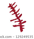 Hand painted watercolor algae on a white background. Ideal for postcards, printing on wallpaper, fabric 129249535