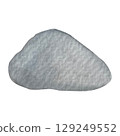Hand painted watercolor stone on a white background. Ideal for postcards, printing on wallpaper, fabric 129249552