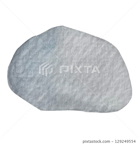 Hand painted watercolor stone on a white background. Ideal for postcards, printing on wallpaper, fabric 129249554