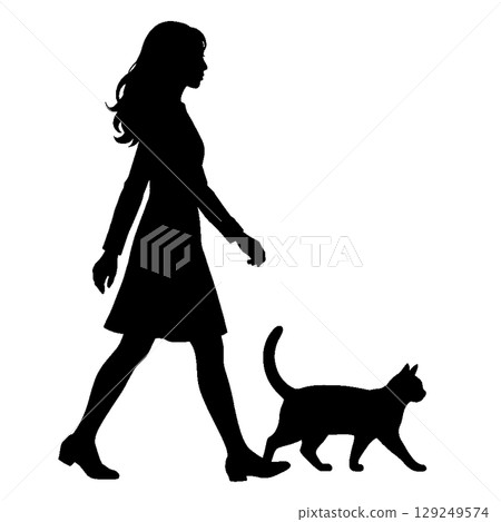 Women and cats 129249574
